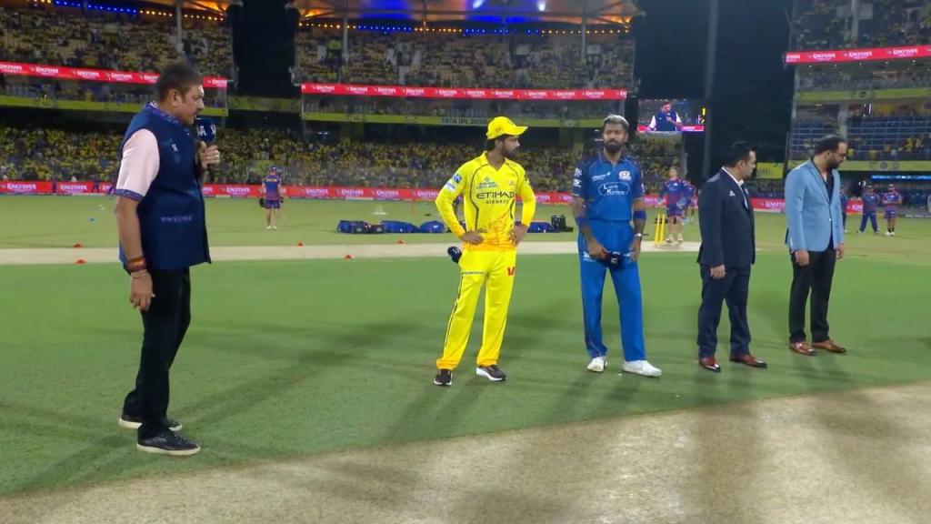 CSK vs MI Toss Update: Hardik Pandya Opts to Bowl as MS Dhoni Remains Sidelined